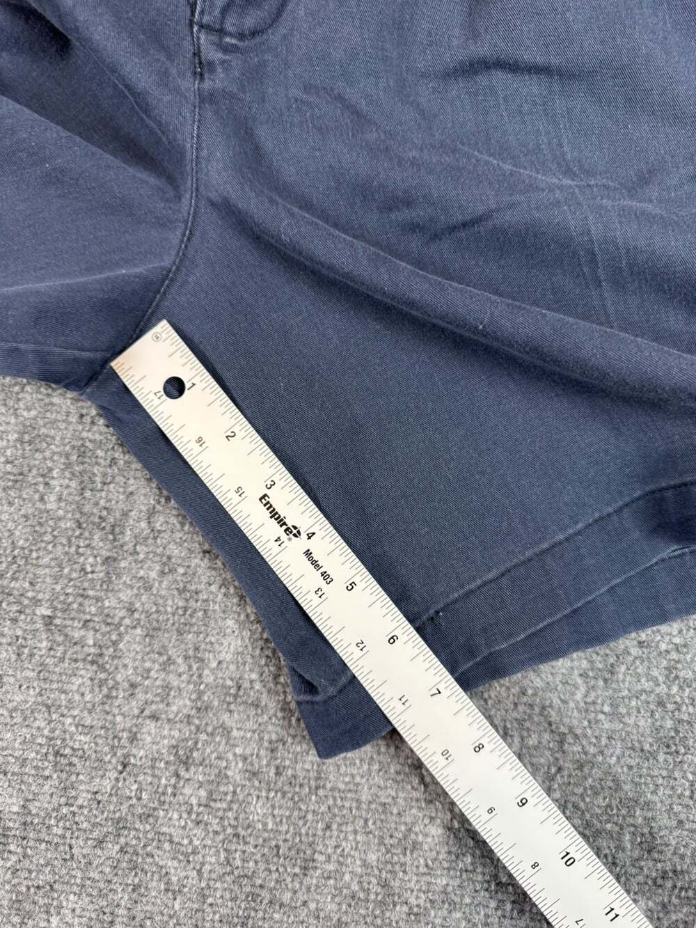 Vintage Lee Women’s Blue Pleated Chino Shorts Cotton Twill Elastic Waist 16W - Picture 5 of 8
